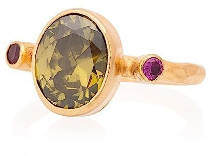 Peridot Ring, Peridot Frauen Ring. Oval Peridot Ring. Gold plattiert Silber Peridot Ring. 925 Sterling Silber Peridot Ring. 24K Gold plattiert Silber Peridot Ring.