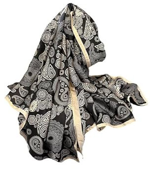 Trillion London® Designer-Seidenschal für Damen, Frühlingskollektion, leichtes Halstuch, Large