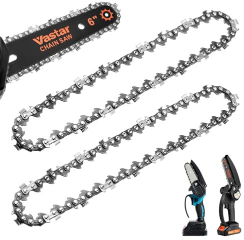 Vastar Electric Chainsaw Chain for Mini Electric Chain Replacement, Low-Kickback Carbon Steel Chain Sawyer