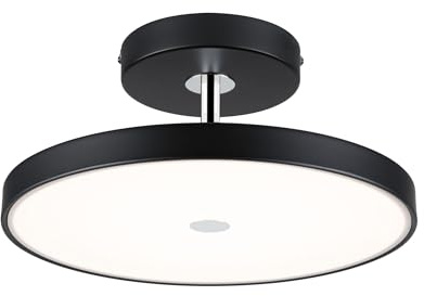 Paulmann 96781 LED Deckenleuchte 3-Step-Dim Hildor 2700K 2100lm 230V 26,5W dimmbar Schwarz matt, Chrom