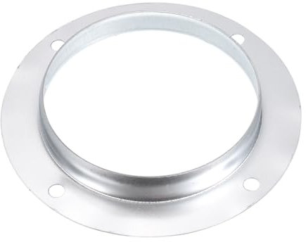 PATIKIL 5 Duct Connector Flange, Metal Straight Pipe Exhaust Flange Duct Mounting Plate for Heating Cooling Ventilation HVAC System, Galvanized Steel
