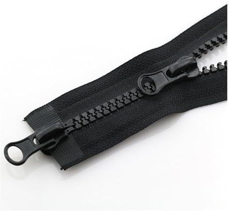 Cerniere Lampo 5 Pezzi 80/90/100/120/150 cm Doppi silder Cerniera Aperta-End Chiusura Automatica Doppia Cerniera Aperta a Due Vie for Giacca Cucito Fai da Te (Color : Black, Size : 150CM_5#)