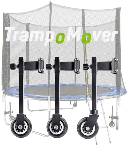 TrampoMover / Trampolinräder/Trampolin Transportrollen/Trampolin bewegen mit 1 Person (für Trampoline 180cm bis 305cm)