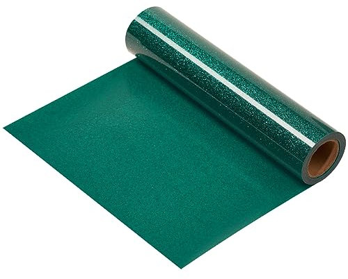 Dark Green Glitter HTV Heat Transfer Vinyl Rolls 10 x 8ft Iron on Vinyl for DIY Shirts Design