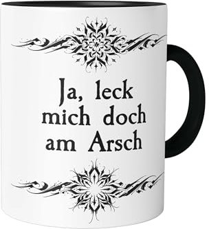 Urban Backwoods Ja Leck Mich Doch Am Arsch Tasse mit Spruch Kaffeetasse