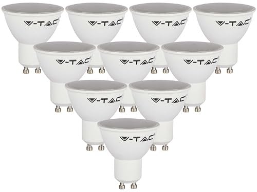 V-TAC LED-SMD-Lampe, PAR16, GU10, EEK: F, 4,5W, 400lm, 3000K, 10 Stück