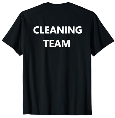 Cleaning Team Staff Crew Uniform Custodian (BACK PRINTED) T-Shirt