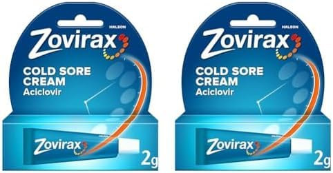 Zovirax Cold Sore Cream, Cold Sore Treatment That Speeds Healing Time, 2 g (Pack of 2)