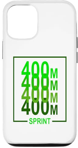 Hülle für iPhone 14 Sprint Leichtathlet, 400 m, Grün