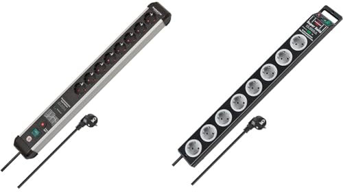 Brennenstuhl Premium-Protect-Line Steckdosenleiste 8-Fach & Super-Solid, Steckdosenleiste 8-Fach mit Überspannungsschutz