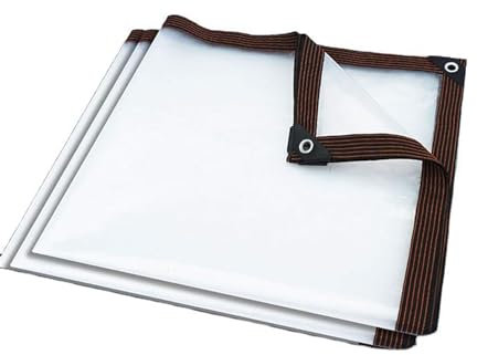 JMDNTQ Bâche Imperméable Transparente 4x8m, Bâche de Protection Exterieur, Bâche Piscine, Bâche de Protection pour Pergola, pour Meubles de Jardin, Ferme, Voiture, Bassin