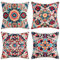 Boho Kissenbezug Retro Ethno Bunt Floral Bohemian Mandala Bauernhaus Dekorative Kissenbezüge 45x45 4er Set Leinen Kissenhülle für Sofa Couch Bett Garten Outdoor Home Decor