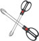 Happyyami 2St Grillzange Grillbesteck Grillwerkzeug Brotzange Buffetzange Bratwurstzange Gadget Zange zum Kochen Kochzange Küchenzange aus Edelstahl Bäckerei Dessertzange Koch Zange Plastik