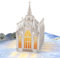Three Dee Cards - Festliche gotische Kirche n 3D Pop-Up Weihnachtskarte, Geldgeschenk für Tochter, Sohn, Ehemann, Ehefrau, Bruder, Schwester, Mama, Papa, Familie, Weihnachtsgrußkart