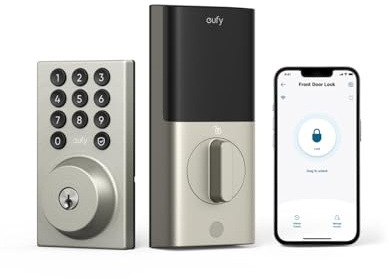eufy Security Smart Lock C30, Serratura per porta d'ingresso senza chiave, Tastiera WiFi integrata catenaccio per porta d'ingresso, nessun ponte richiesto, facile installazione, telecomando app