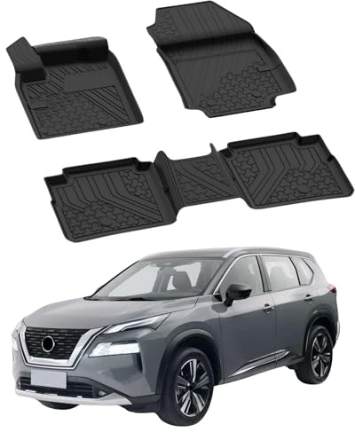 Sahler Fußmatten Automatten kompatibel mit Nissan X-Trail 2022-2026 | 4.5D Premium TPE Gummi Antirutsch Gummimatten Wasserdicht Car Auto Matte Schwarz