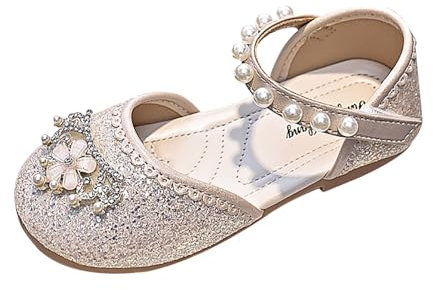Sandali Da Ragazza Scarpe Da Principessa In Pelle Scarpe Principessa Bambina Scarpe Tacchi Ragazza Scarpette Danza Bambina Scarpe Bambina Eleganti Scarpe Per Ragazze Con Tacco (Beige, 26 Toddler)