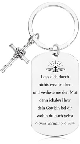 Afritee Christliche Geschenke Mutmacher Geschenk - Bible Courage Gift Confirmation Schlüsselanhänger Gifts Für Männer Frauen Beste Freundin Konfirmation Spirituelle Geschenke