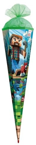ROTH Motiv-Schultüte, Block Game, 85 cm, eckig, Rot(h)-Spitze, Tüllverschluss