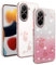 XINYEXIN Glitzer Hülle für Xiaomi Redmi A5 4G Transparente Bling Handyhülle mit Glitter Strass, Stoßfeste Ultradünne Schutzhülle für Frauen Mädchen - Roségold