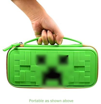 Générique Sac de Transport Rigide pour Console de Jeu – Étui de Protection avec Design Pixel inspiré, Grande capacité et Haute qualité – Compatible avec Switch & Accessoires
