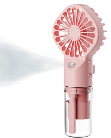 XUQEAYWD 16x7x4cm Ventilatore Nebulizzatore Portatile A Mano, Ventilatore Portatile Ricaricabile A Mano, 4 Velocità Regolabile, Per Casa, Esterno, Viaggi, Ufficio