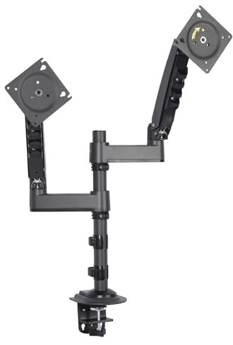 MENDUNER Dual Monitor Stand Acero de Aluminio de 17-27 Pulgadas Ajustables para Trabajar