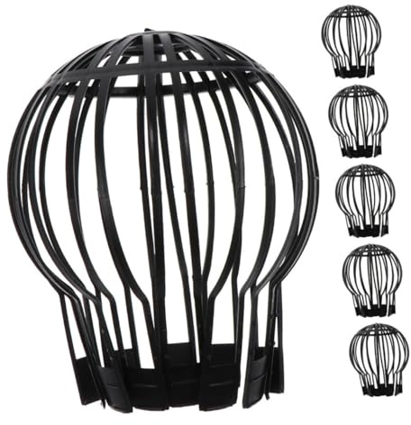LIFKOME 6 piezas Rejilla para Desagüe de Plástico Negro de Protector de Canalones y Bajantes Filtro Antidesbordamiento para Tejados Balcones y Baños Instalación Sencilla Duradero y