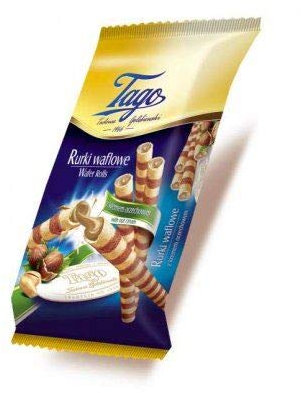 Tago Rouleaux Gaufrettes aux arachides - 30 pièces par paquet - 150 g - Lot de 3