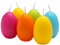 Hochwertige Eikerzen/Ostereier Kerzen - Bunter Mix - Eierkerzen Ostern - Dekoration (Farbmix (6), Höhe: 9 cm (6 Stück))