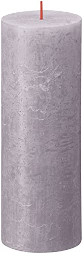 bolsius Kerzenhalter Frosted Lavender Ø 68 mm - Höhe 19 cm - Grau/Lavendel - 85 Brennstunden