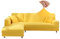 Jaotto Sofa Überwürfe Sofabezug Elastische Spandex Stretch Sofabezüge Couchbezug für L-Form Sofa Universal Waschbar Sofaüberwurf 2er Antirutsch(2 Sitzer+2 Sitzer,Gelbe Zitrone)