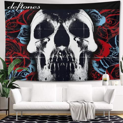 Classic Rap Deftones Metall 1989er Wandteppich 101,6 x 152,4 cm Wandbehang Heimdekoration für Schlafzimmer Wohnzimmer als Wandkunst