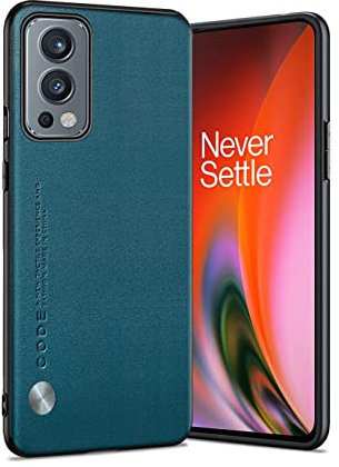 Puxssul für Oneplus Nord 2 5G Hülle, weiche TPU-Kunstlederhülle, extrem leichte ultraleichte Kameraschutz-Lederhülle für Oneplus Nord 2 5G(Teal)