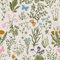 VEELIKE Blumentapete Vintage 44.5cm×900cm Tapete Blätter Tropische Fototapete Selbstklebend Tapeten Wohnzimmer Muster Möbelfolie Schrankaufkleber Schlafzimmer Wandtapete Blumen Beige Tischdeko