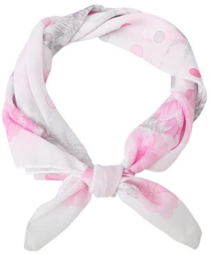 FAIRYGATE Chiffon Schal Quadratischer Hals Haarschal Retro Taschentuch Schal Handtasche Dekor für Frauen Mädchen DA2608