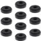 YINETTECH Lot de 10 coussinets d'amplificateur, tapis de sol pour haut-parleur, absorbeur de vibrations compatible avec les supports de haut-parleurs de barre de son (noir)