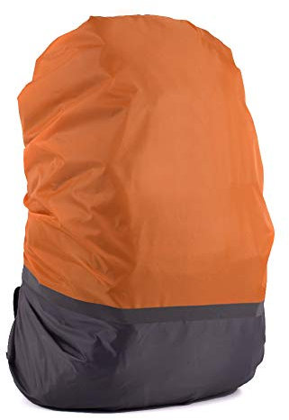 JDYYICZ Staubdichte Sporttasche, Regenschutz, wasserdicht, mit reflektierendem Gurt, für Wandern, Camping, Reisen, Radfahren, Jagd, Orange/Abendrot im Zickzackmuster (Sunset Chevron), X-Large,