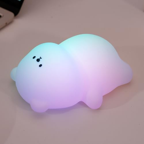 JMG-Myratts Kinder-Bären-Nachtlicht, Dimmbares Nachtlicht mit Zeitschaltuhr, Kinder-Nachttischlampe, Kinderzimmerdekoration (Lying Bear)