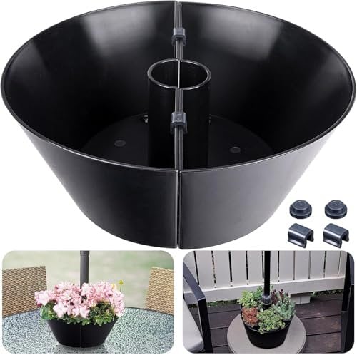 Umbrella Planters - Half Circle Planter Pots with Umbrella Hole - Flower Planters Pots Container for Indoor Outdoor Garden Home Plants