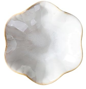 Petite assiette à bijoux en céramique décorative en porcelaine - Plateau à bijoux - Décoration de table de nuit - Support pour bagues - Plat de présentation - Bol de rangement pour clés de couloir -
