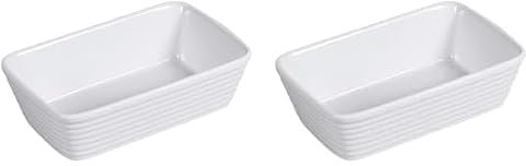 Küchenprofi Auflaufform BURGUND, rechteckig 20 cm aus Hartporzellan, weiß, mikrowellengeeignet, ofenfest, spülmaschinengeeignet, hitzebeständig bis 280°, Ofenform klein (Packung mit 2)