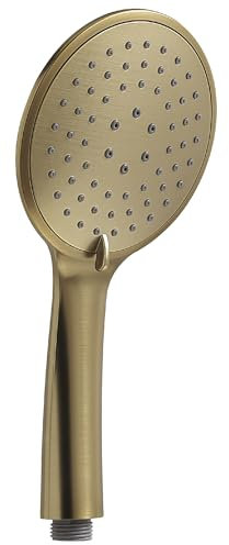 Gedy Tech 14 Alcachofa ducha, Mango ducha, Oro mate, ABS, 3 modos de chorro, ahorro de agua, fácil limpieza