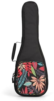 DSAoTeng Konzert-Ukulelen-Tasche – 53,3 cm, 58,9 cm, 66 cm, gepolstert, wasserdicht, Ukulelen-Gigbag mit 10 mm dicker Baumwollpolsterung und großer Tasche, Doppel-Reißverschluss für Reisen, Konzert