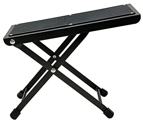 Funien Fast Stöd för Gitarrfotstöd, Höjdjusterbar i 4 Positioner för Utrustningsundervisning, övning, Framförande Gitarr eller Andra Plockinstrument med Premiummaterial