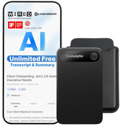 Comulytic Note Pro AI Voice Recorder, Al Taking Device and Meeting Recorder