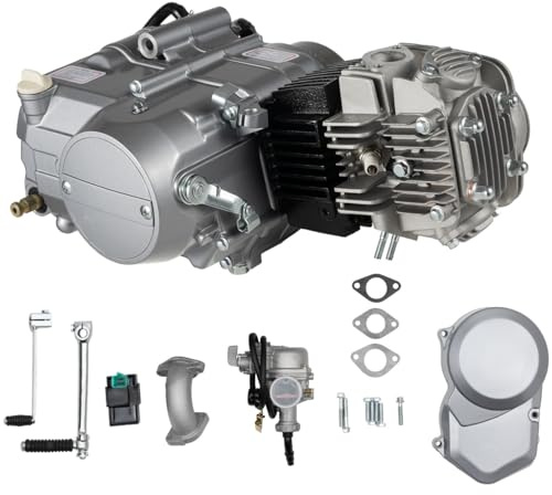 LENJKYYO Motorrad 125ccm Dirt Bike Motor Kit, 125ccm Motor 4 Takt Motor, 6,5KW Luftgekühlter Einzylinder Motor mit CDI Zündanlage, 125cc Motor Dirt Bike Engine für Dirt Bike Pitbike CRF50 XR70 Z50
