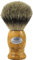 Hans Baier Exclusive Rasierpinsel Silberspitze Olivenholz - Gr. 1