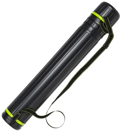Linex Zeichen-Köcher, 75-135cm, 12cm Durchmesser, Transport-Rolle, höhenverstellbar, inkl. Schultergurt, schwarz