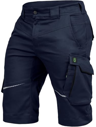 Leibwächter Arbeitsshorts Herren Flex Line – Robuste Cargo Hose mit Taschen – Handwerker Shorts – Berufsbekleidung – Multifunktionshose mit Reflektoren